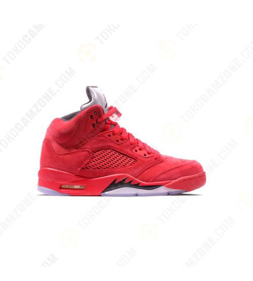 Nike Air Jordan 5 Retro Flight Suit Red Suede - Size 9.5 US